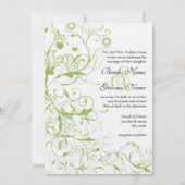 鳥と渦巻き結婚式招待状#17 招待状 (裏面)