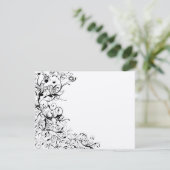 鳥と渦巻き結婚式RSVP応答カード 出欠カード (スタンド正面)