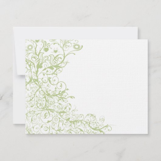 鳥と渦巻き#28グリーンアジサイRSVP 出欠カード (正面)