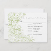 鳥と渦巻き#28グリーンアジサイRSVP 出欠カード (裏面)