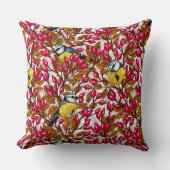 鳥と犬バラお尻 クッション (正面)