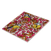 鳥と犬バラお尻 タイル (側面)