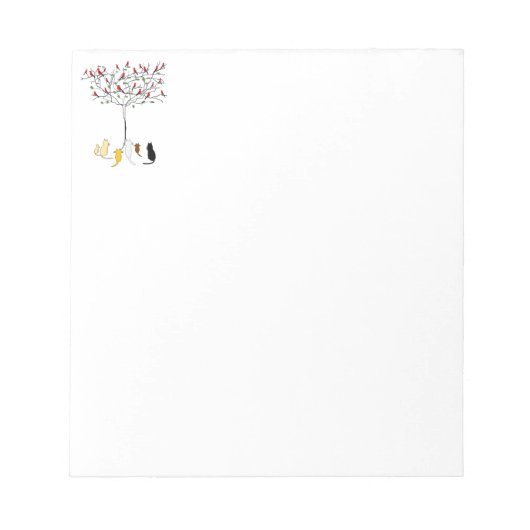 鳥と猫 ノートパッド (正面)