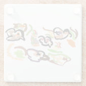 鳥と秋 ガラスコースター (裏面)