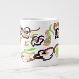 鳥と秋 ジャンボコーヒーマグカップ
