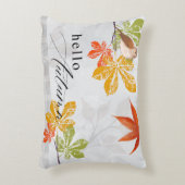 鳥と紅葉の秋こんにちは アクセントクッション (正面(垂直))