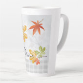 鳥と紅葉の秋こんにちは カフェラテマグ (右アングル)