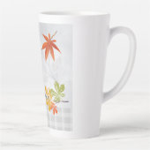 鳥と紅葉の秋こんにちは カフェラテマグ (右)