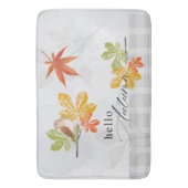 鳥と紅葉の秋こんにちは バスマット (正面縦)