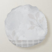 鳥と紅葉の秋こんにちは ラウンドクッション (裏面)