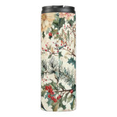 鳥と素朴ポインセチアのクリスマスパターン(11) タンブラー (裏面)