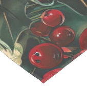 鳥と素朴ポインセチアのクリスマスパターン(13) テーブルクロス (アングル)