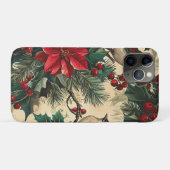 鳥と素朴ポインセチアのクリスマスパターン(13) Case-Mate iPhoneケース (裏面(横))