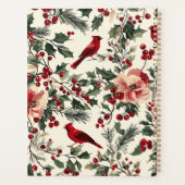 鳥と素朴ポインセチアのクリスマスパターン(14) プランナー手帳 (裏面)
