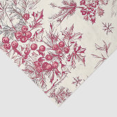 鳥と素朴ポインセチアのクリスマスパターン(17) 薄葉紙 (詳細)