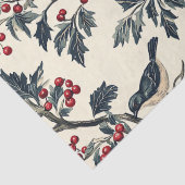 鳥と素朴ポインセチアのクリスマスパターン(18) 薄葉紙 (詳細)