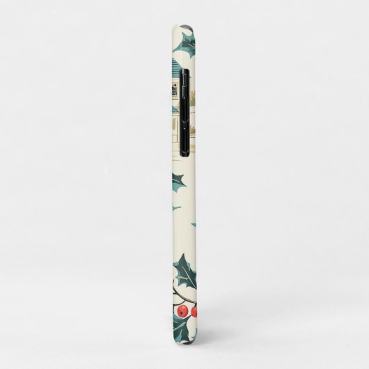 鳥と素朴ポインセチアのクリスマスパターン(7) Case-Mate iPhoneケース (裏面/左)