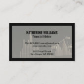 鳥と羽のロゴ | 財務グラフ 名刺 (裏面)