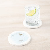 鳥と聖なる書物、 経典砂岩コースターブルー コースター (側面)