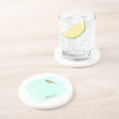 鳥と聖書のサンドストーン コースター アクア (側面)