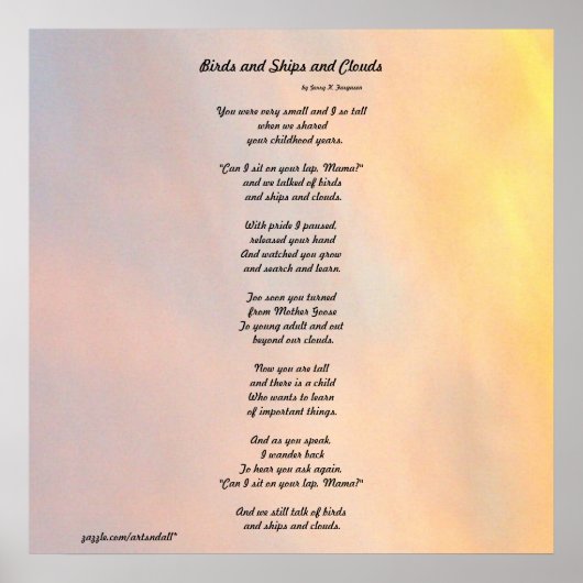 『鳥と船と雲の家族の詩ポスター』 ポスター (正面)