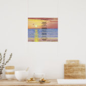 鳥と船と雲の海収集詩 ポスター (キッチン)