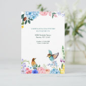 鳥と花が動く告知 案内状 (スタンド正面)