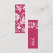 鳥と花のろうけつ染め模様 スキニー名刺 (正面/裏面)