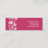 鳥と花のろうけつ染め模様 スキニー名刺 (裏面)