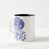 鳥と花の木 ツートーンマグカップ (正面左)