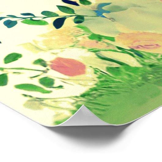 鳥と花の木 ポスター (角)