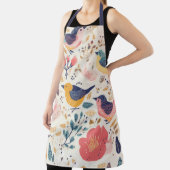 鳥と花の模様のエプロン エプロン (インサイチュ)