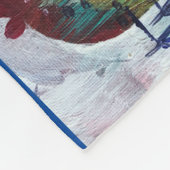 鳥と花の毛布 フリースブランケット (角)