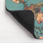 鳥と花アートピ日本のンクフローラ マウスパッド (コーナー)