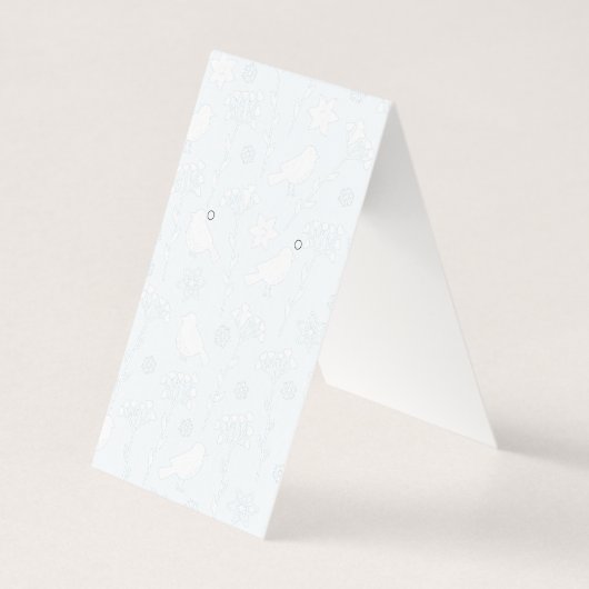 鳥と花パステルテントイヤリングディスプレイカード (正面)