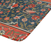 鳥と花ペルシャの青い赤のパターン カッティングボード (角)