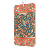 鳥と花ペルシャの青い赤のパターン カーエアーフレッシュナー (左)