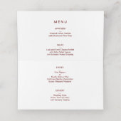 鳥と花中国のの結婚場所+メニューカード プレイスカード (内部開封)