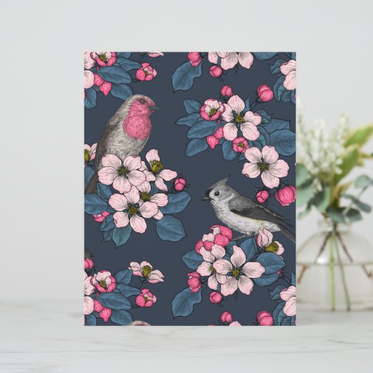 鳥と花 (スタンド正面)