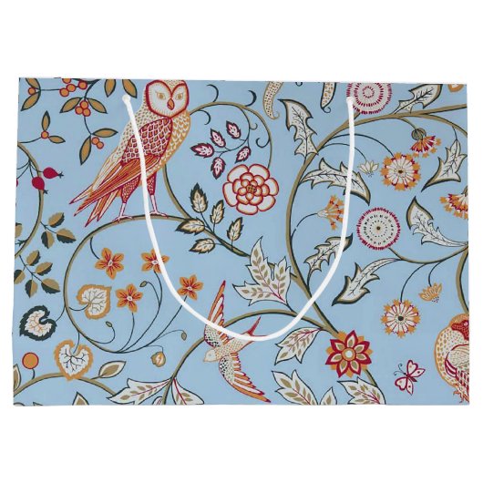 鳥と花、ウィリアム・モリス大抱き枕 ラージペーパーバッグ (裏面)