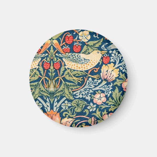 鳥と花 ウィリアム・モリス アート マグネット (正面)