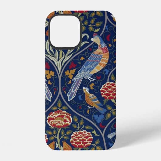 鳥と花 ウィリアム・モリス iPhoneケース (裏面)