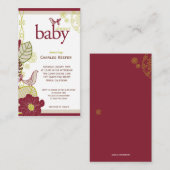 鳥と花 エンクロージャーカード (正面/裏面)