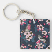 鳥と花 キーホルダー (正面)