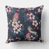 鳥と花 クッション (裏面)