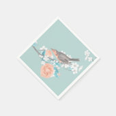 鳥と花 スタンダードカクテルナプキン (角)