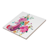 鳥と花 タイル (側面)