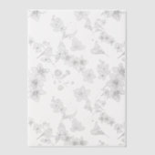 鳥と花 ベラム紙招待状 (正面)