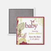 鳥と花 マグネット (正面/裏面)