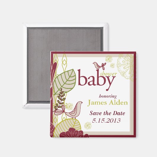 鳥と花 マグネット (正面/裏面)